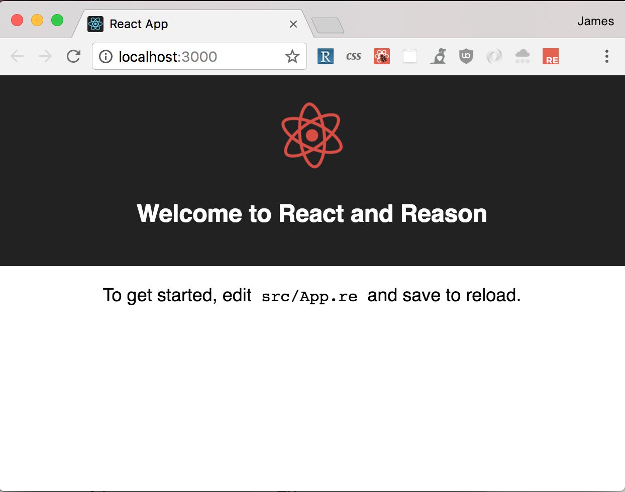 Screenshot of reason-scripts blank slate
